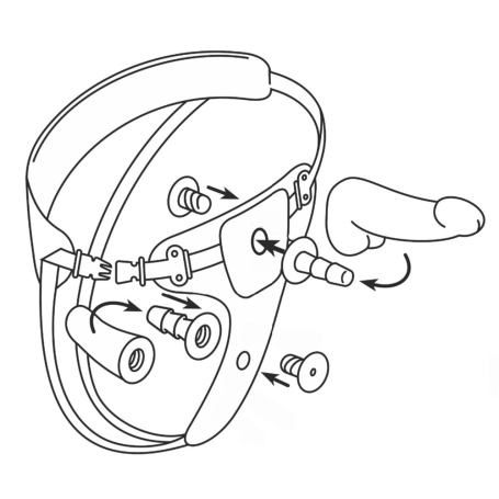 Анальный страпон Woman Strap - 2 насадки